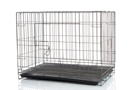 wire dog crate or animal cage