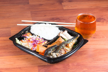 Grilled Saba soy sauce, Japanese cuisine 
