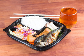 Grilled Saba soy sauce, Japanese cuisine 
