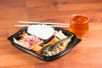 Grilled Saba soy sauce, Japanese cuisine 
