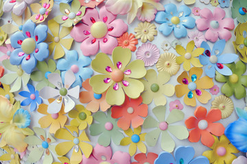 Artificial flower wallpaper