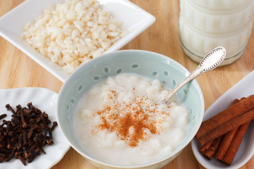 Brazilian dessert canjica of white corn