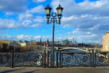Street lamp about Kremlin in Moscow downtown (Red square)