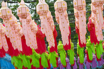 Northern Thai Style Lanterns at Loi Krathong (Yi Peng) Festival