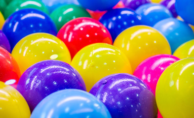 Colorful plastic balls for background
