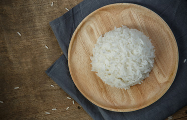 White Dry cooked Rice - soft focus