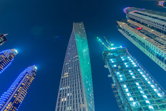 Dubai - JANUARY 10, 2015: Marina district on January 10 in UAE