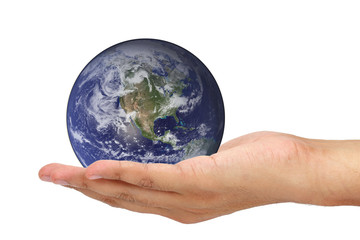 Saving World. Elements of this image furnished by NASA