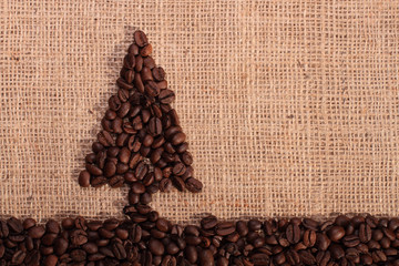 Coffee bean christmas tree