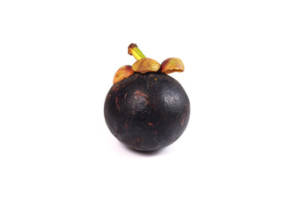 Mangosteen - Tropical Fruits Mangosteen on white background