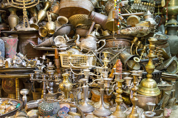 Fototapeta na wymiar Souvenirs shop in Arab quarter .