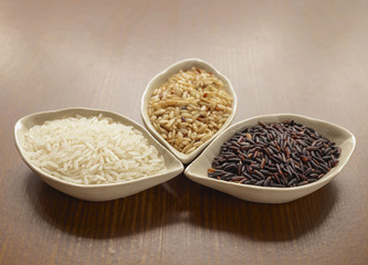 Closeup rice with space on background