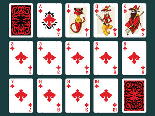 Halloween Playing Cards - Diamonds Set