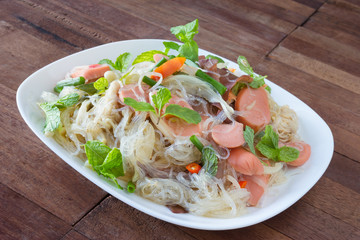 Sausage Salad with vegetable