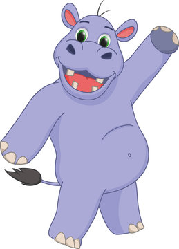 happy hippo cartoon