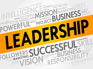 Leadership Word Cloud, business concept