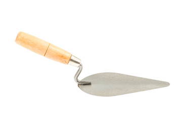 lute trowel on white background