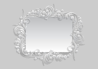 Flowers and floral elements cut from paper