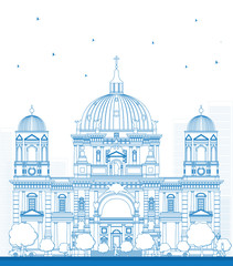 Outline Berlin Cathedral in Berlin © BooblGum
