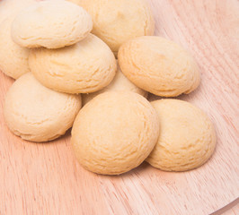 cookies or butter cookies on a background.