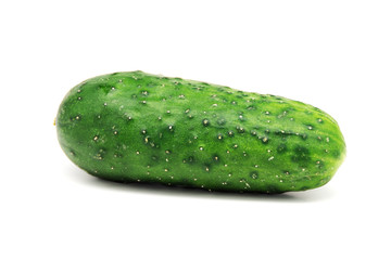 Cucumbe on a white.
