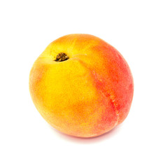 Ripe peach isolated on a white