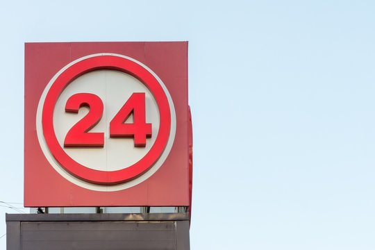 information sign of red color with number 24