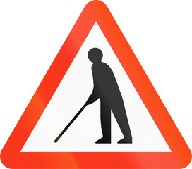 A Bangladeshi Warning sign - Blind Pedestrians Ahead