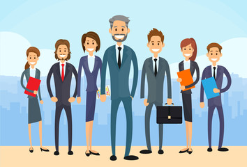 Business People Group Diverse Team Vector 