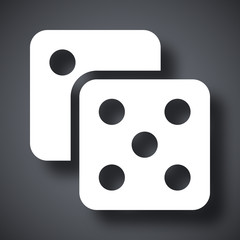 Dice icon, vector