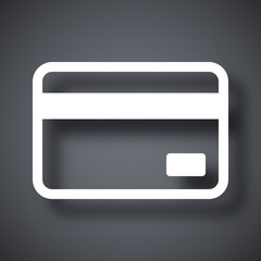 Credit card icon, vector