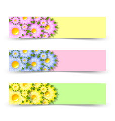 Spring floral banners