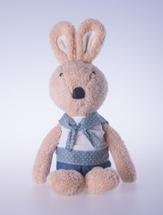 rabbit or bunny toy on a background.