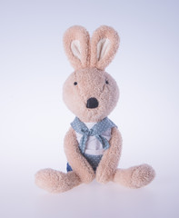 rabbit or bunny toy on a background.