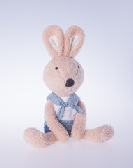 rabbit or bunny toy on a background.