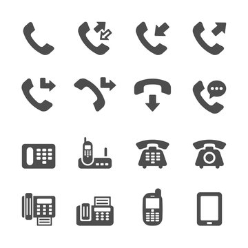 telephone call icon set 4, vector eps10