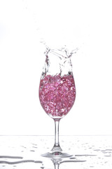 splashing champagne