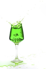 splashing champagne
