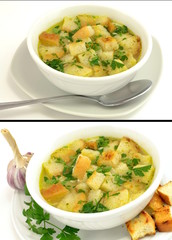 zupa czosnkowa z grzankami