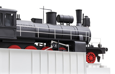 black vintage toy train