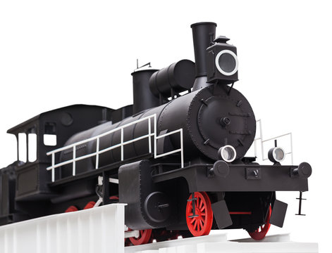black vintage toy train