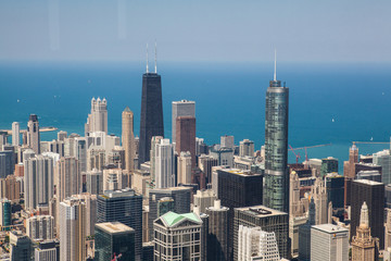 Fototapeta na wymiar View on Chicago skyline panorama