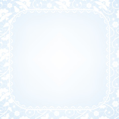 lace border on blue background