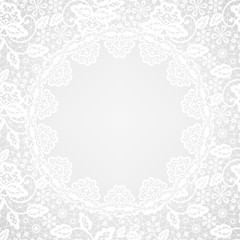 lace border on gray background