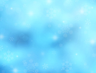 Fototapeta na wymiar Winter background with snowflakes and stars