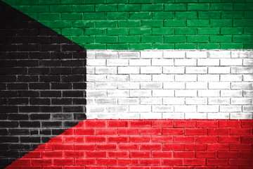 kuwait  flag,wall texture background