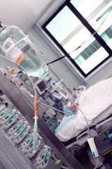 Fototapeta na wymiar Patient comatose in hospital