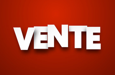 Paper vente sign.