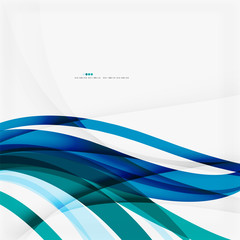 Clean blue wave lines on white