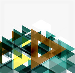 Abstract geometric background. Modern overlapping triangles